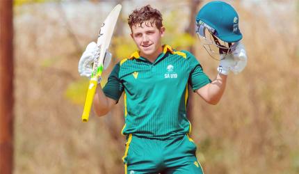 Van Schalkwyk first player to hit double century in Youth ODIs
