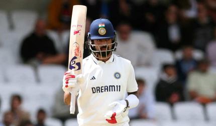 PIX: India stagger to 153/3 at lunch after Rahul's 50