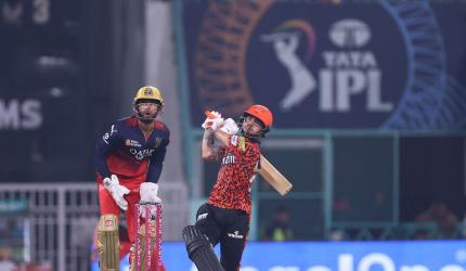 PIX: Kishan hits 94 to prop SRH to huge total vs RCB