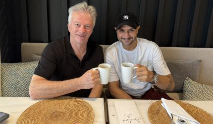PIX: When Bhajji met Waugh!