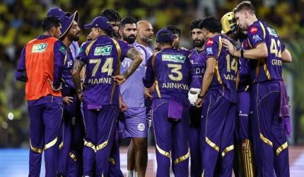 KKR players wear black armbands in memory of C D Gopinath