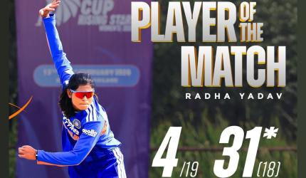 Rising Stars T20 Asia Cup: Radha stars as India A storm into final
