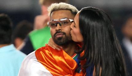 Hardik Celebrates Win With A Kiss