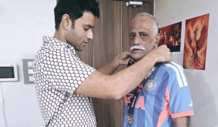 SEE: Shivam Dube Presents T20 WC Medal to His 'Real Hero'