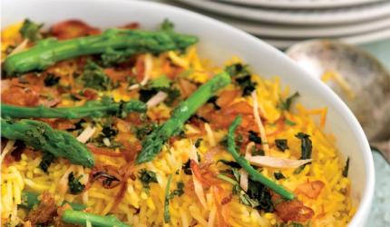 Recipe: Camellia Panjabi's Asparagus Biryani!