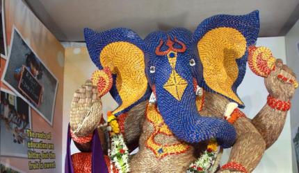 UNUSUAL PICS: Ganesha idols made of pencils, modaks and more!