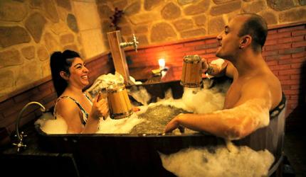 Photos! How you can drink beer and have a bath in it too