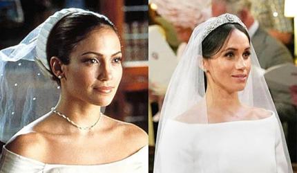 Was Meghan's bridal look inspired by Jennifer Lopez?