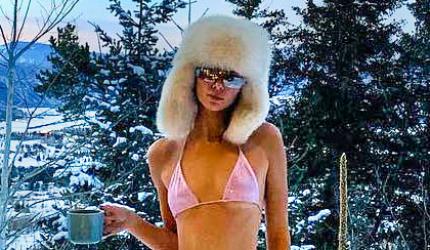 PICS: Kendall Jenner's snowy adventures in a bikini