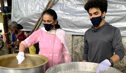 Mother-son Risk Lives to Feed Needy