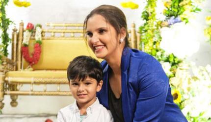 Aww! Sania Turns Stylist For Son Izhaan