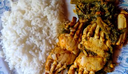 Recipe: Crabs With Malabar Spinach