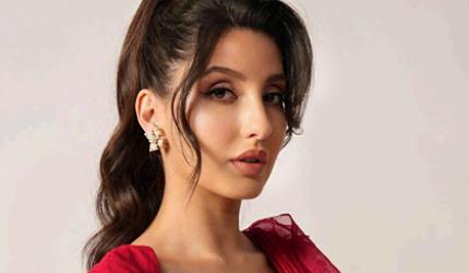 Nora, Shraddha Glow In Sindoor Red 