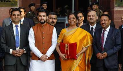 Sitharaman back with 'bahi-khata' for her 2nd budget