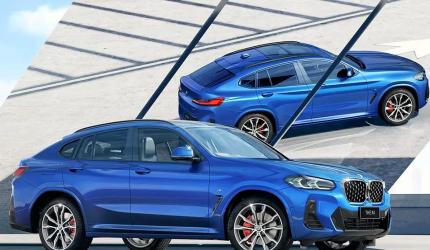 BMW X4 lords over other cars on the road