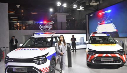 KIA Police Car At Auto Expo 2023