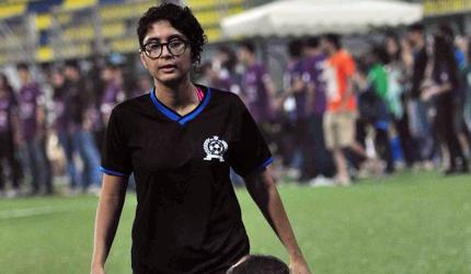 PIX: Aamir's son Azad plays football