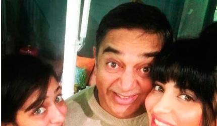 Kamal and his daughters in the US for Sabaash Naidu