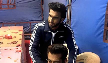 Ranveer meets Salman. Caption this picture!