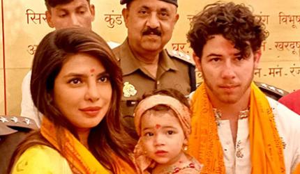 Priyanka, Nick, Malti Visit Ram Temple In Ayodhya