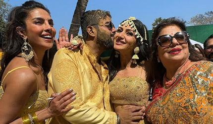 Priyanka At Brother's Haldi Ceremony