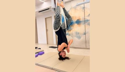 Why's Rakul Hanging Upside Down?