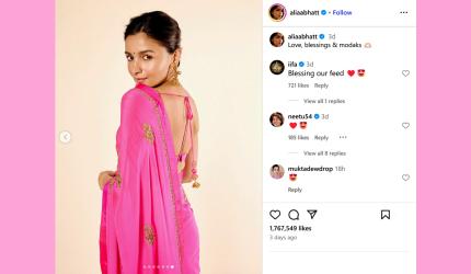 Guess How Much Alia's Sari Costs?