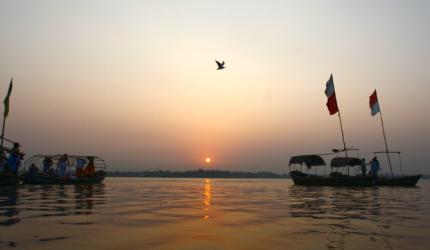 At the Sangam: Is that the Saibaba I see?