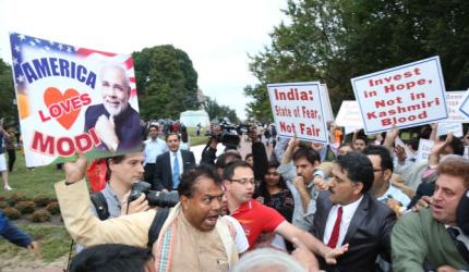 PHOTOS: Clashes and garba outside the White House