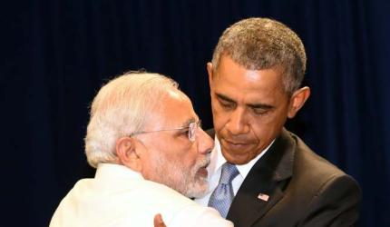 He gives PM a warm hug, calls him Narendra 