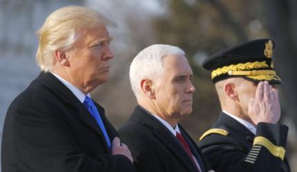 PHOTOS: Trump lays wreath at Arlington National Cemetery