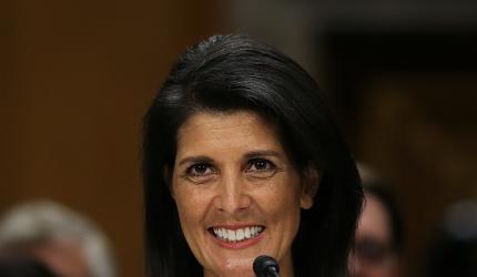 Nikki Haley confirmed as new US envoy to UN