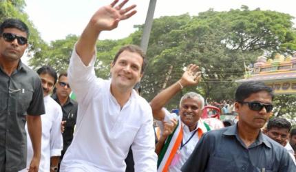 Rahul rides bicycle, bullock cart to protest against petrol price