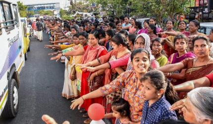 Sabarimala row: Kerala women form 620-km long human 'wall'