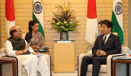 Kashmir: What Rajnath told Japan's Abe