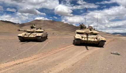 India's frontline tanks display firepower in Ladakh