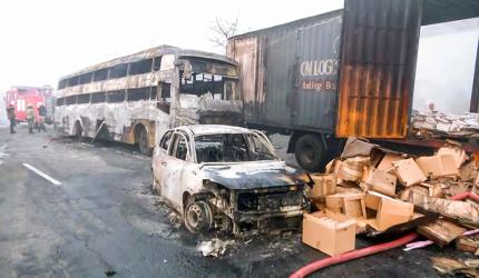 11 dead as LPG tanker crash triggers inferno in Jaipur