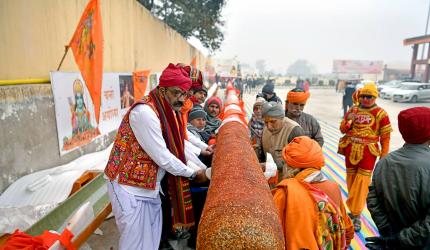 108-Foot Agarbatti Lit In Ayodhya