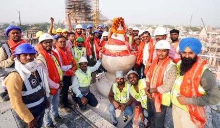 Pix: Ayodhya Ram temple gets 2 more holy 'kalash'