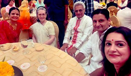 PIX: Inside Mahua Moitra-Pinaki Misra's wedding reception