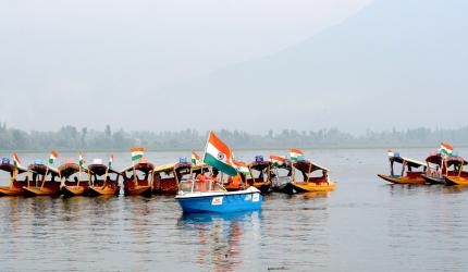 Tiranga Yatra Near Dal Lake
