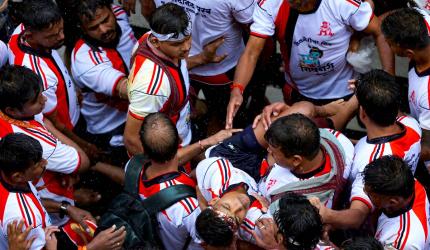 More than 300 hurt during Dahi Handi festivities in Mumbai