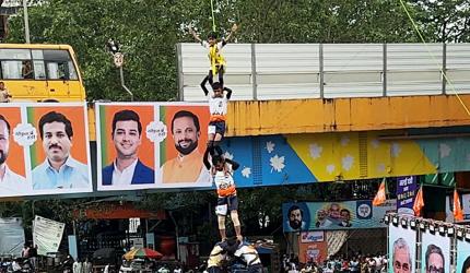 Govindas build 10-layer pyramid in Thane; min says world record
