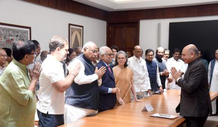 Justice Reddy Files Nomination For Veep Poll