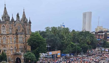 Crowded trains, crawling buses: Maratha quota rally chokes Mumbai
