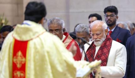 Modi attends Christmas morning service at Delhi Church