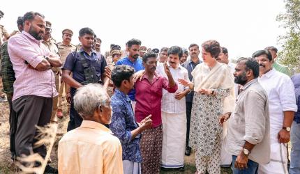 What's Priyanka Inspecting In Wayanad?