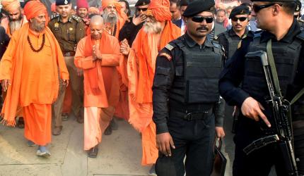 Yogi Surveys Prep For Maha Kumbh Mela