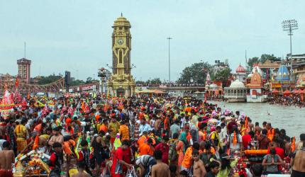Collecting Water From The Ganga