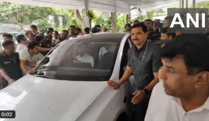 SEE: Eknath Shinde takes a Tesla test drive